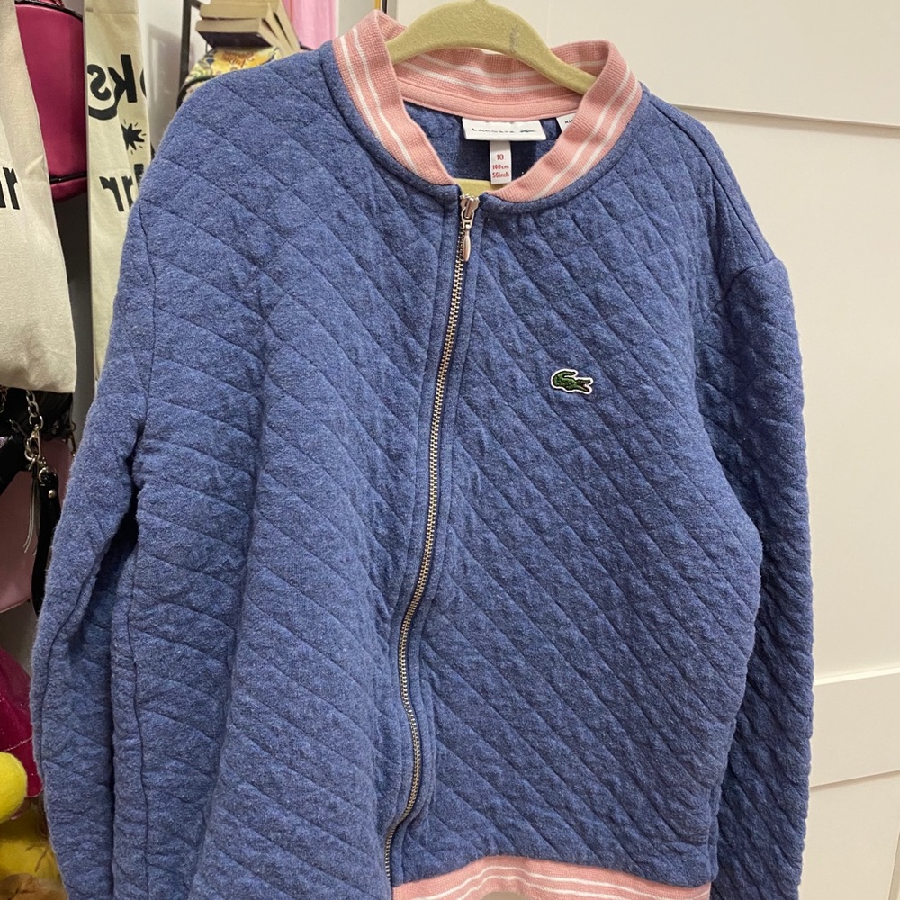 Girls Lacoste Zip Bomber Jacket